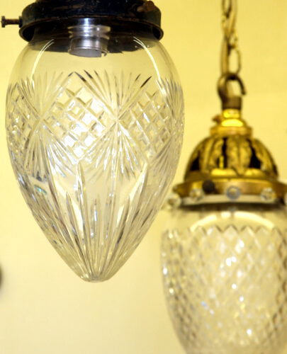 Edwardian Cut Glass Globes